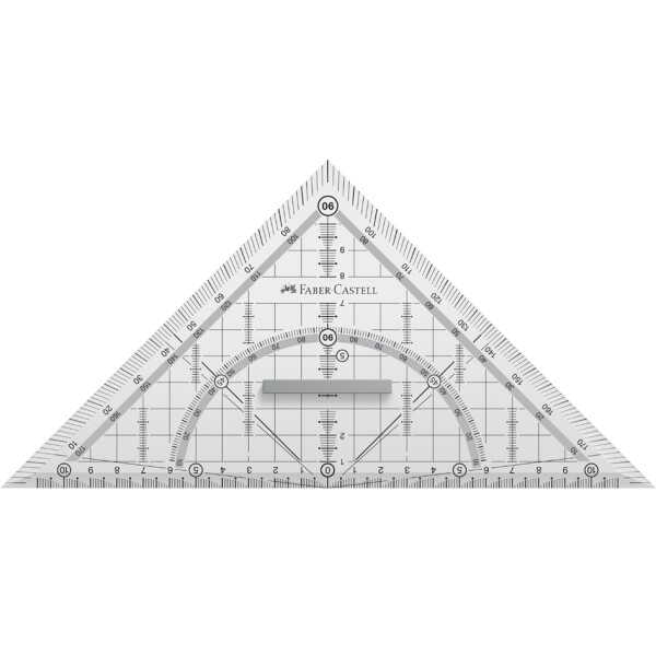 FABER-CASTELL Geometriedreieck GRIP gro&szlig;, mit Griff