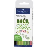 FABER-CASTELL Tuschestift PITT artist pen, 6er Etui