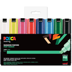 POSCA Pigmentmarker PC-8K, 16er Etui, sortiert