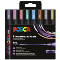 POSCA Pigmentmarker PC-5M, 8er Etui, warme Farben