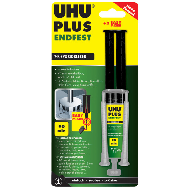 UHU 2-Komponenten-Klebstoff plus endfest,Doppelkammerspritze
