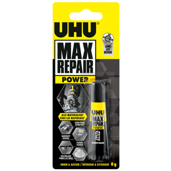 UHU Universal-Klebstoff MAX REPAIR POWER, 8 g Tube
