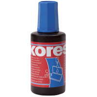 Kores Stempelfarbe, Inhalt: 28 ml, blau