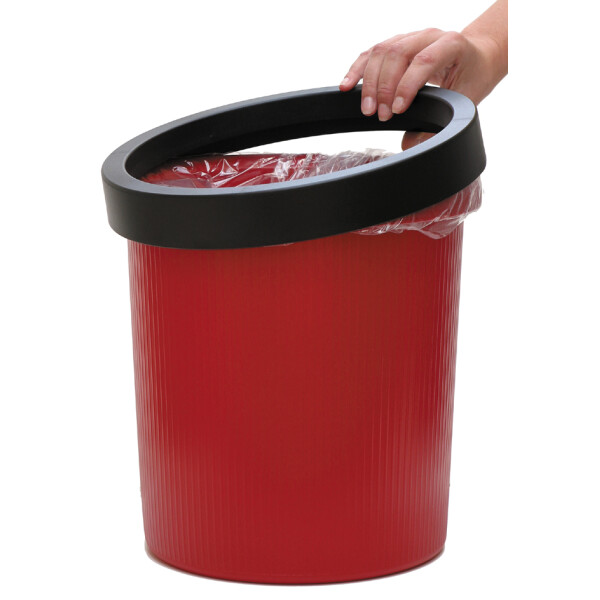 helit Papierkorb "the german", 18 Liter, PE, rot