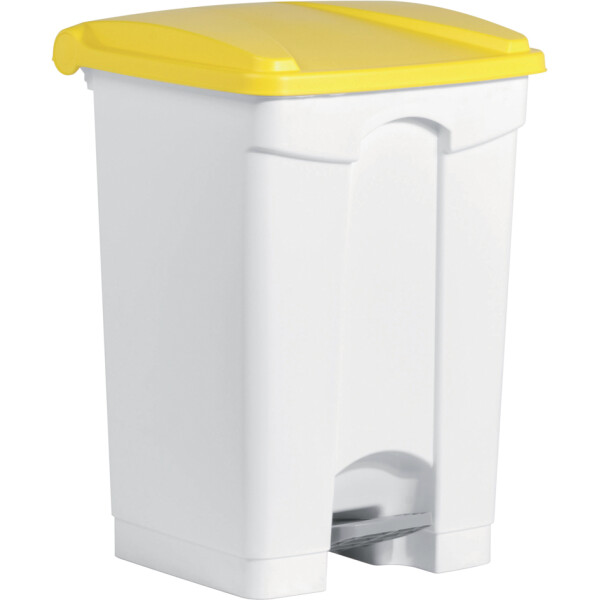 helit Tret-Abfalleimer "the step", 45 Liter, wei&szlig; gr&uuml;n