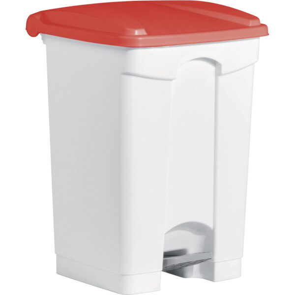helit Tret-Abfalleimer "the step", 45 Liter, wei&szlig; gr&uuml;n