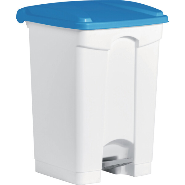 helit Tret-Abfalleimer "the step", 45 Liter, wei&szlig; gr&uuml;n