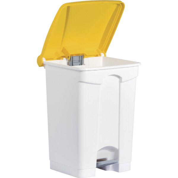 helit Tret-Abfalleimer "the step", 45 Liter, wei&szlig; gr&uuml;n