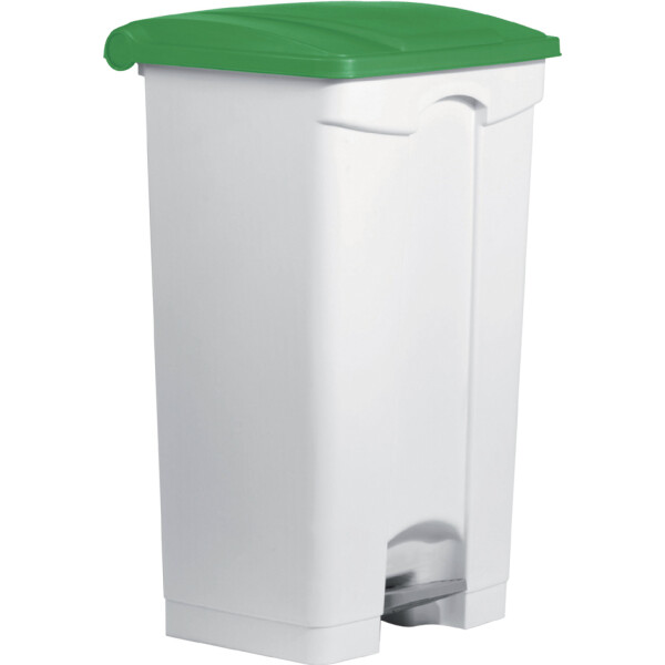 helit Tret-Abfalleimer "the step", 90 Liter, wei&szlig; blau