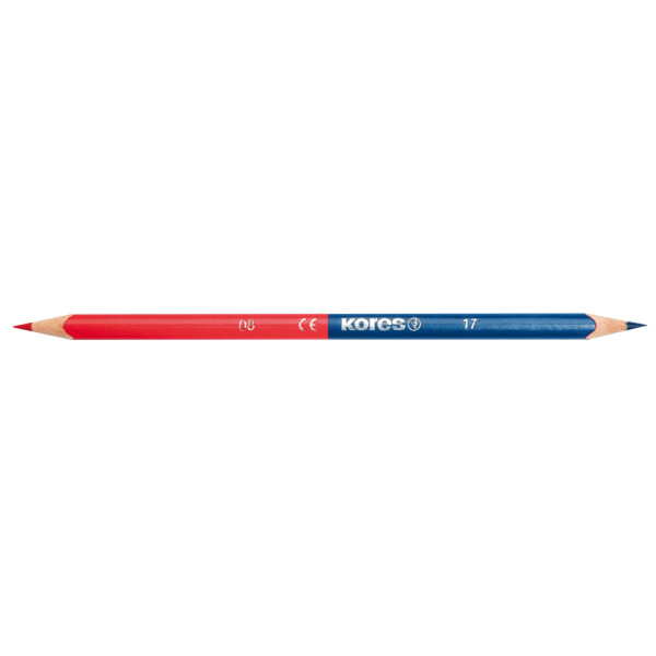 Kores Dreikant-Lehrerbuntstift TWIN, blau rot