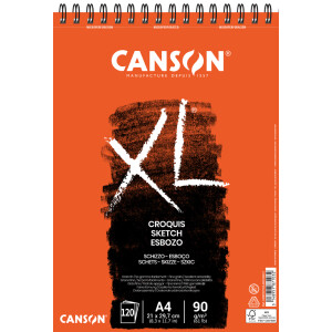 CANSON Skizzen und Studienblock "XL" DIN A4 90 g/qm 120 Blatt 