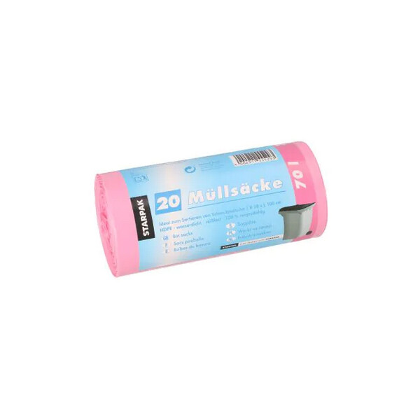 STARPAK M&uuml;lleimerbeutel HDPE, 18 Liter, wei&szlig;