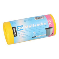 STARPAK Mülleimerbeutel HDPE, 60 Liter, weiß