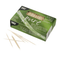 PAPSTAR Zahnstocher "pure", aus Holz, rund,...