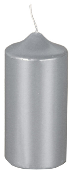 PAPSTAR Stumpenkerze, 60 mm, silber