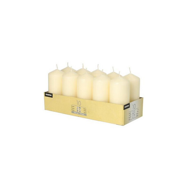 STARPAK Stumpenkerze, Durchmesser: 40 mm, creme