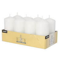 STARPAK Stumpenkerze, Durchmesser: 50 mm, weiß, 8er