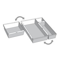 keeeper Schubladeneinsatz "pepe", (B)150 x (T)305 x (H)50 mm