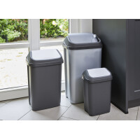 keeeper Abfalleimer "swantje", 50 Liter, graphite silber