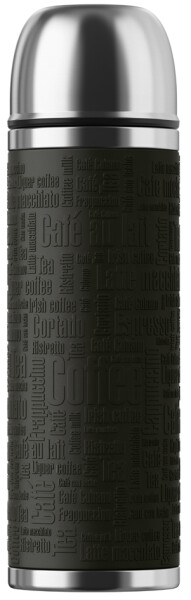 emsa Isolierflasche SENATOR, 1,0 Liter, Manschette schwarz