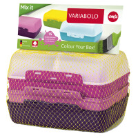 emsa Brotdose VARIABOLO Clipbox Set Girls, 4-teilig, farbig