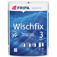 Fripa Küchenrolle Wischfix, 3-lagig, hochweiß