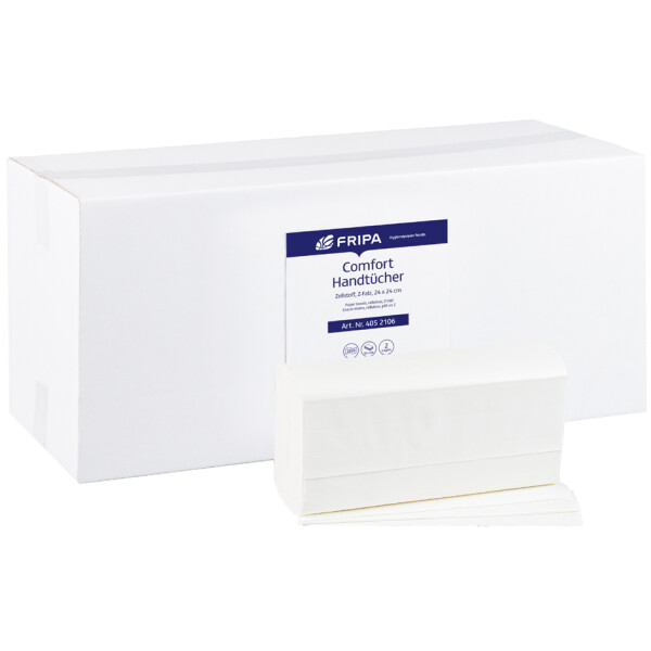 Fripa Handtuchpapier COMFORT, 203 x 240 mm, Z-Falz, hochwei&szlig;