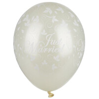 PAPSTAR Luftballons "Just Married", elfenbein...