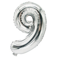PAPSTAR Folienballon "Zahlen", Ziffer: 0, silber