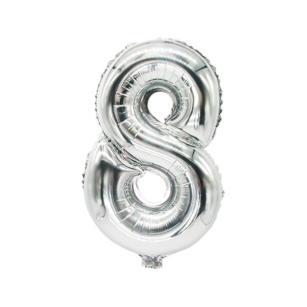 PAPSTAR Folienballon "Zahlen", Ziffer: 4, silber