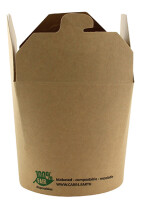 PAPSTAR Snackbox "pure", eckig, 760 ml, braun