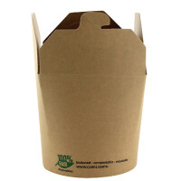 PAPSTAR Snackbox "pure", eckig, 550 ml, braun