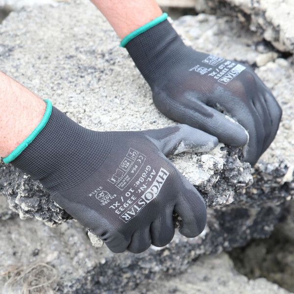HYGOSTAR Feinstrickhandschuh BLACK ACE, schwarz, M