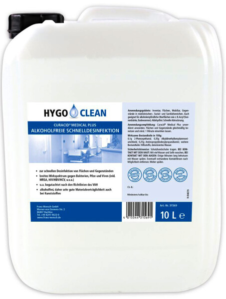 HYGOCLEAN Wisch-Desinfektionsmittel, 10 Liter Kanister