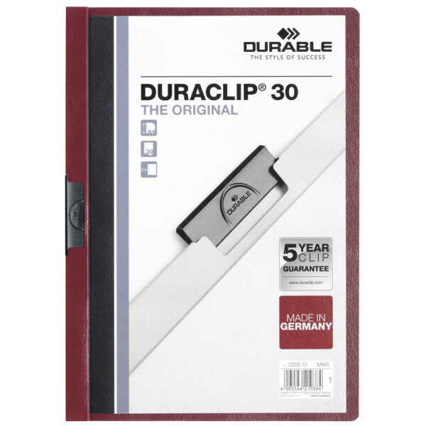 DURABLE Klemmhefter DURACLIP ORIGINAL 30, DIN A4, petrol