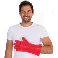HYGOSTAR Silikon-Handschuh "HEATBLOCKER", rot, Länge: 350 mm