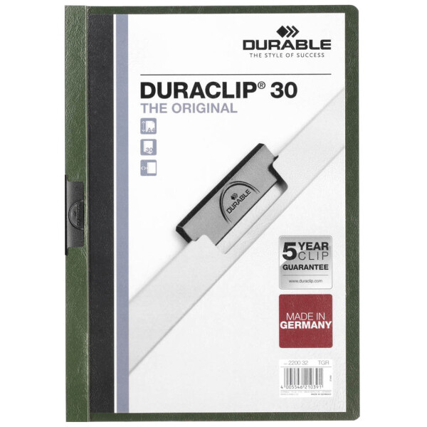 DURABLE Klemmhefter DURACLIP ORIGINAL 30, DIN A4, gelb