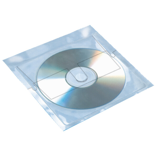 HERMA Selbstklebetasche für 1 CD DVD, aus PP, transparent