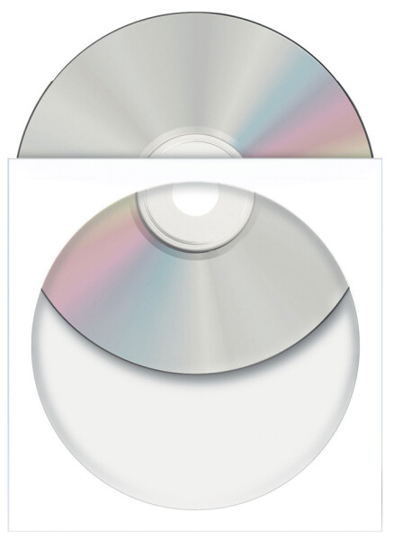 HERMA CD- DVD-Papiertaschen, mit Fenster, weiß