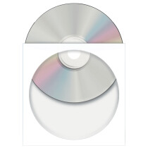 HERMA CD- DVD-Papiertaschen, mit Fenster, weiß