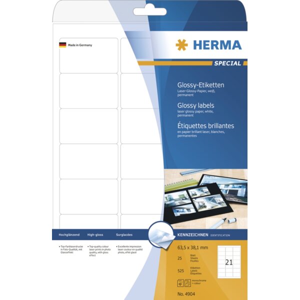 HERMA Hochglanz-Etiketten SPECIAL, 88,9 x 46,6 mm, wei&szlig;