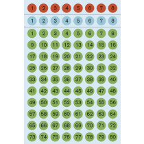 HERMA Zahlen-Sticker 1-160, Durchmesser: 8 mm, farbig