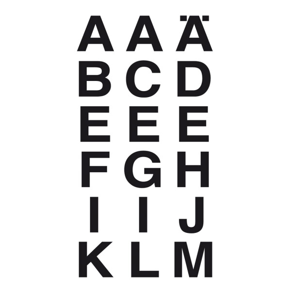 HERMA Buchstaben-Sticker A-Z, Folie schwarz, 20 x 20 mm