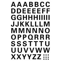 HERMA Buchstaben-Sticker A-Z, Folie schwarz, 20 x 20 mm