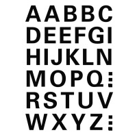 HERMA Buchstaben-Sticker A-Z, Folie schwarz, 20 x 20 mm