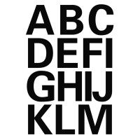 HERMA Buchstaben-Sticker A-Z, Folie schwarz, 20 x 20 mm