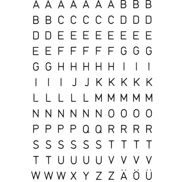 HERMA Buchstaben-Sticker A-Z, Folie schwarz, 10 mm hoch