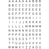 HERMA Buchstaben-Sticker A-Z, Folie schwarz, 10 mm hoch