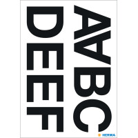 HERMA Buchstaben-Sticker A-N, Folie schwarz, 33 mm