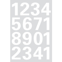 HERMA Zahlen-Sticker 0-9, Folie weiß, wetterfest